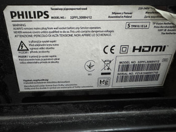 ტელევიზორი Philips  32PFL3088H/12  ID: 509649-R