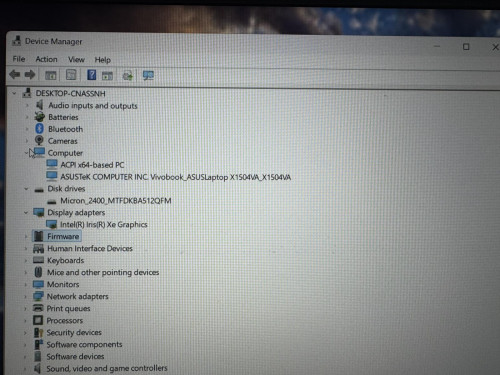 ნოუთბუქი ASUS X1504V  I5-1335u ID:518656-III